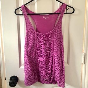 Purple Crochet Tank Top
